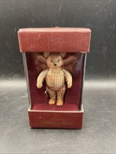 VTG Villeroy & Boch Winter Fun Patchwork Teddy Bear Ornament Retired picture