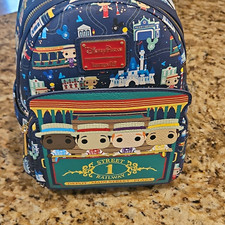 Loungefly Disney Parks Disneyland Main Street USA Railway Depot Mini Backpack picture