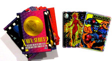 SKYBOX 1993 X-Men Ser. 2 Base Card Set (100) + 2 Vending Prisms in Plastic case picture