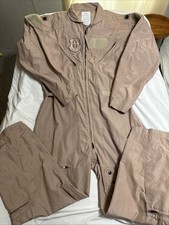 USGI CWU-27/P Tan Flight Suit 48R USAF Brigadier General AFRC Patch Coverall picture