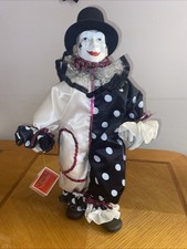 Vintage 1990 Circus Parade Collection Porcelain Clown Doll, 16 Inch picture