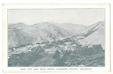 OHIO CITY & GOLD CREEK COLORADO GUNNISON COUNTY~GHOST MINING CAMP~POSTCARD 1910s picture