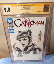 CATWOMAN #1 9/18 CGC Signature Series 9.8 DC Comics Signed & Sketch Sajad Shah picture