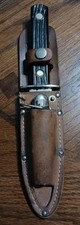 Vintage Utica Sportsman Fixed Kutmaster Scout/Camp Pocket Knife W/ Sheath Combo picture