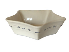 Longaberger Pottery Woven Traditions Classic Blue Star Bowl 9