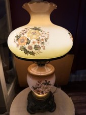 Vintage 3 Way Orange, Green & White Accurate Casting 21”Hurricane Lamp  picture