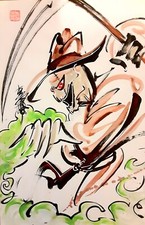 Scarecrow Original Art by Andy Lee 11X17 - Super Nice picture