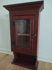 Vtg.Spice Bathroom Wooden Cabinet Knick Knacks Shelves Wall Hanging Cozy Cottage picture