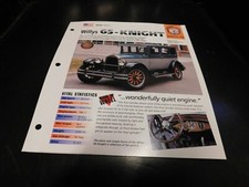 1925 Willys 65-Knight Spec Sheet Brochure Photo Poster  picture