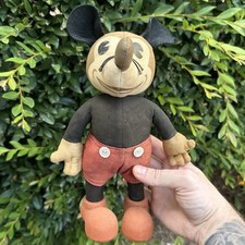 ORIGINAL 1930's Knickerbocker Mickey Mouse Cloth Doll - Composite Shoes - Rare picture