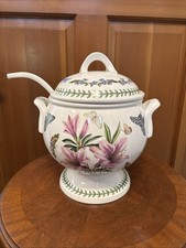 Portmeirion Pottery Botanic Garden Soup Tureen with Lid Ladle Clematis Lily picture