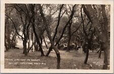 Jamestown, North Dakota RPPC Photo Postcard LOVERS LANE CAMP FOR TOURISTS c1920s picture