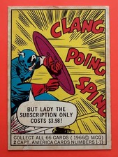 1966 DONRUSS MARVEL SUPER HEROES CAPTAIN AMERICA #2 - SEE NOTE picture