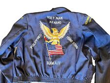 Rare Vintage Vietnam War Souvenir Jacket USS Washburn LKA-108 Skunk Heart picture