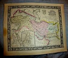 ANTIQUE LOVELY COLORED  MAP PERSIA TURKEY IN ASIA AFGHANISTAN BELOOCHISTAN  1864 picture
