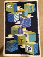 Vintage 1950's Martex Dry-Me-Dry Kitchen Tea Towel with Tea Boxes picture