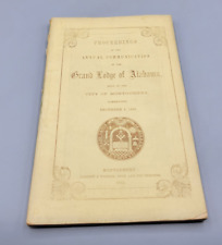 1855 Proceedings of the Annual Communication of the Grand Lodge of Alabama Book picture
