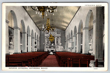 c1920s Interior Cathedral Matamoros Mexico Antique Postcard picture