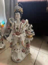 Vintage Japense Hand Painted Porcelain Japanese Geisha statue picture