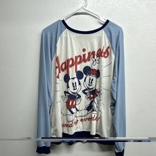 Disney Mickey and Minnie Mouse Adult T-Shirt 2xl  Lounge Casual Sleep Wear. picture