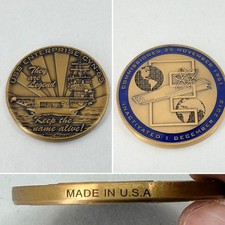 USS Enterprise CVN 65 Challenge Coin Vintage Decommissioned Rare picture
