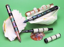Monteverde Regatta Black Mother of pearl Gunmetal Rollerball Limited Edition Pen picture