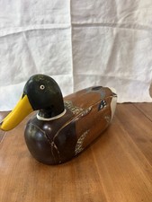 Vintage Telemania Mallard Duck Telephone Repaired Wood Rare Unusual Weird picture