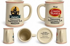 1981 Franklin Porcelain Indio Carta Blanca Beer Tankard Mug Mexico 3.5” Limited picture