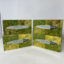 Vtg Kleenex Box Green 1960s Unopened Space Saver 200 Tissues x 4 Boxes 1966 READ picture
