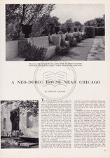 David Adler Architect Neo-Doric Clow House Lake Forest 4pg Article Photos 1934 picture