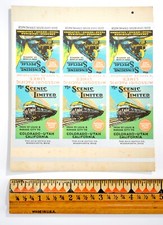 Vintage 1930's Matchbook Cover Railroad - Missouri Pacific Lines - Uncut #8 picture