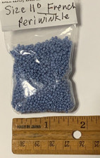 Vintage French Glass Beads 1979-Periwinkle Blue Size 11/0 Limited Supply picture