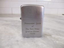 ZIPPO LIGHTER 1949 3 BARREL GRIDIRON DINNER NEWSPAPER GUILD TWIN CITIES - READ picture