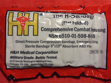 COMBAT MEDIC EMS EMT RESCUE H&H H-Bandage Comprehensive Combat Dressing 8