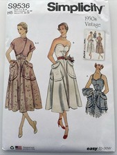 Pattern Simplicity S9536 Vintage 1950s Sundress Bolero Sz 6-14 New Uncut picture