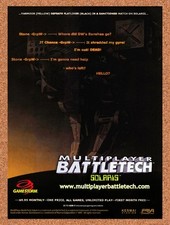 1997 Multiplayer BattleTech Solaris Gamestorm Original Advert / Retro Promo v1 picture