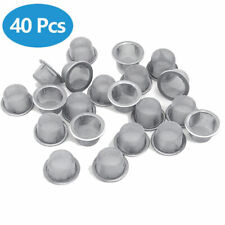 40PCS Tobacco Smoking Pipe Metal Filter Screen Steel Mesh Concave Bowl Style US picture