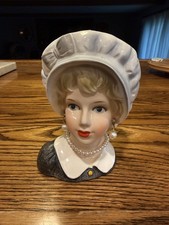 Vintage Relpo Lady Head Vase 2162 picture
