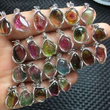 AAAA + Natural Watermelon Tourmaline Crystal Women Carved Pendant random del 1pc picture