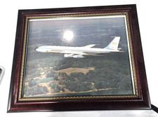 Framed Vintage Air Force One over Mt Vernon Photo Print 12x10 Ken Hackman VC137C picture