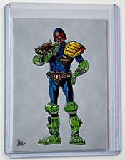 Judge Dredd Limited Edition Artist Signed “2000 AD” Trading Card 3/10 picture