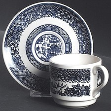 SCIO Blue Willow Cup & Saucer 6509301 picture