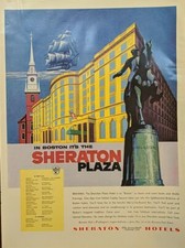 1955 Vintage Boston Sheraton Plaza Fabled Copley Square Bean Town Massachusetts  picture