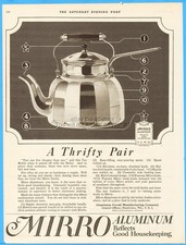 1919 Aluminum Goods Manitowoc WI Mirro Tea Kettle Kitchen Decor Vintage Ad picture
