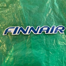 FINNAIR CUT TO SHAPE LOGO DECAL STICKER Finland AIRLINES 6.5” x 1” picture