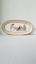 Vintage Villeroy & Boch Bakery Delight Christmas Tray Holiday Reindeer Ivory picture