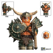 Haute Custom The Horde Orc Warrior Minifigure Building Brick Block toy Gift picture