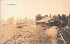 RPPC Mt. Whittier New Hampshire Street Scene Railroad Depot early 1900s picture