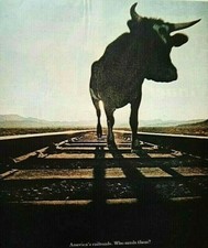 1969 America's Railroads Bull Vintage Print Ad Who needs them? You do. picture