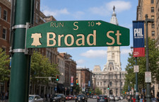 Broad Street Run Philadelphia Custom Handmade WOOD Street Sign picture